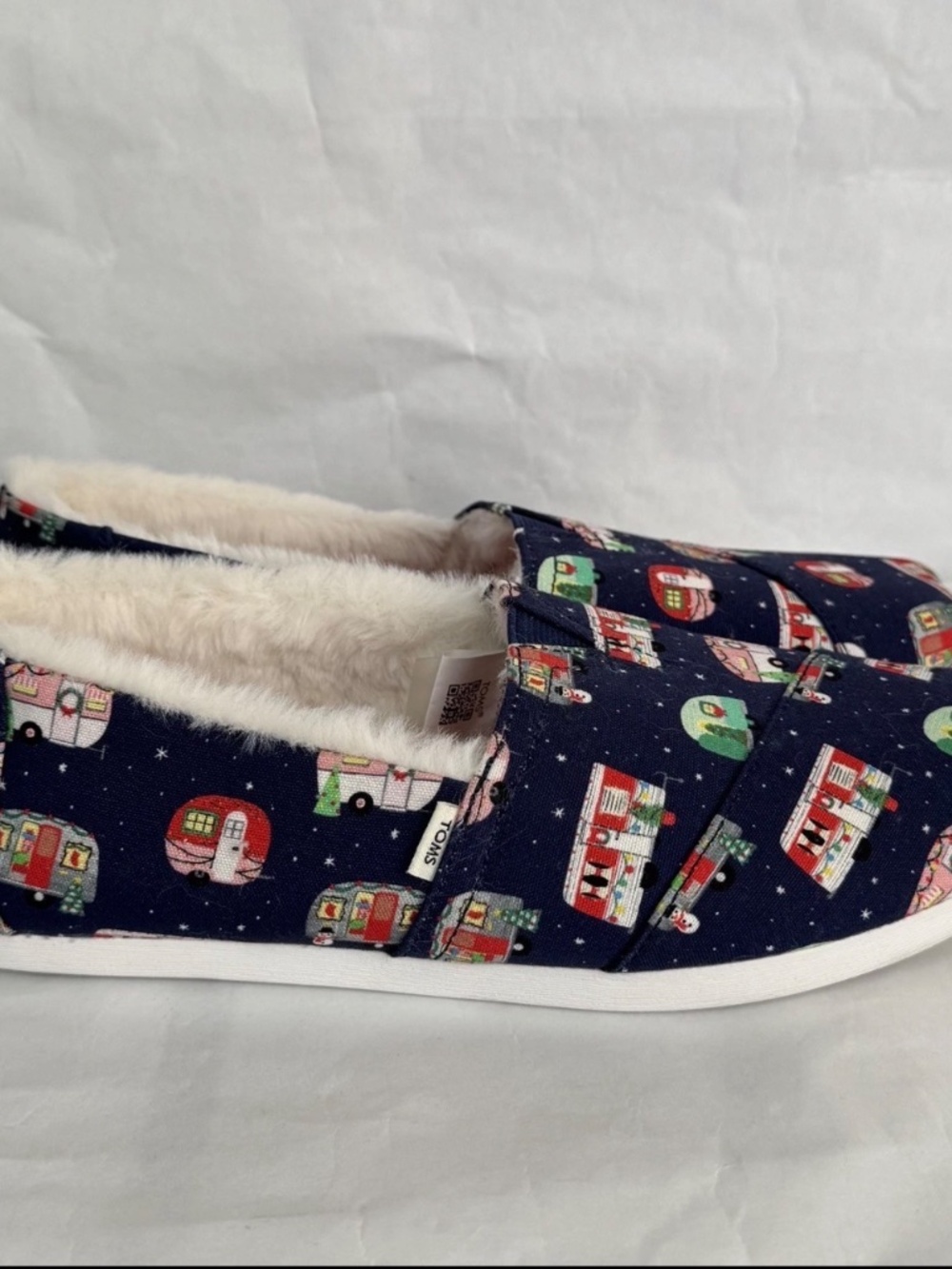 TOMS x Paper Source Womens 7.5 Limited Edition Holiday Campers Ortholite Shoes - Picture 4 of 16